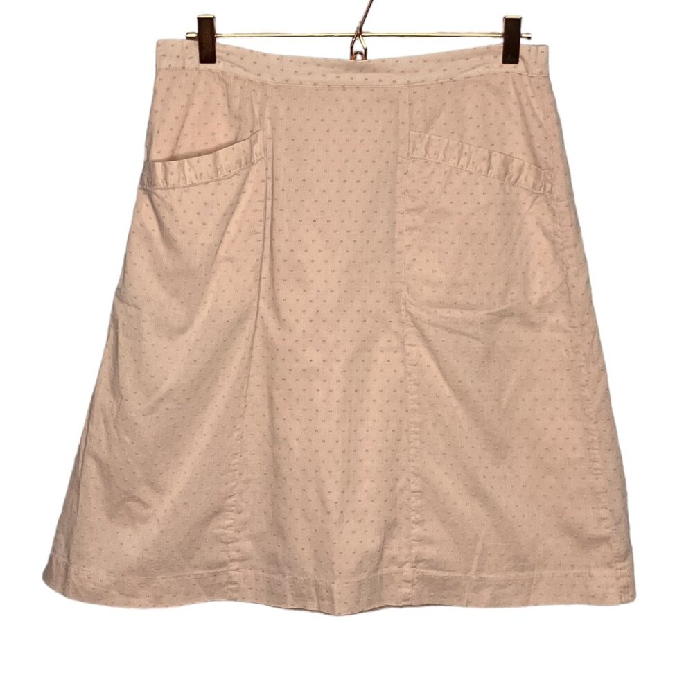 Vintage Y2K 00s American Eagle 8 Light Pink Swiss Dot A-Line Front Pocket Skirt